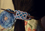 Close-up of Mizuhiki Kamikazari knot obidome for kimono, handmade by itookasi.
